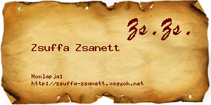 Zsuffa Zsanett névjegykártya